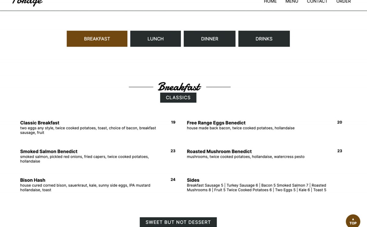 Menu list